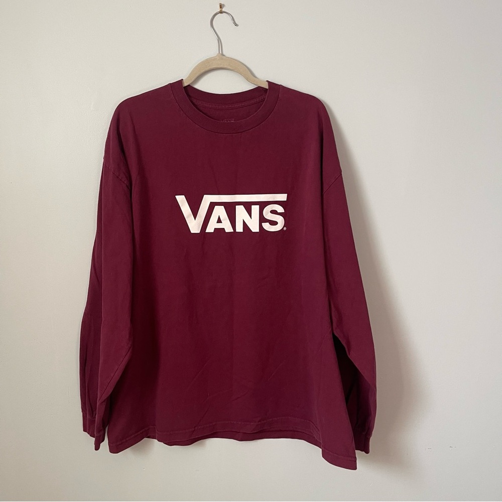 Vans Maroon XXL Long Sleeve Shirt